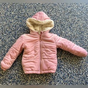 Girls pink warm jacket size 4T